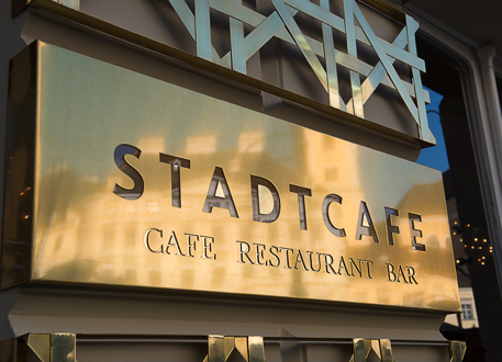 Stadtcafe Firmenschild